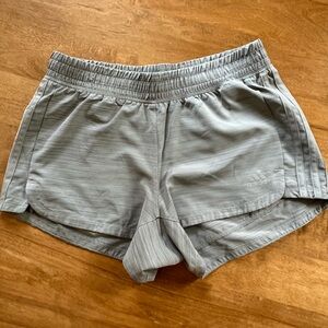 Adidas Gray Athletic Shorts Elastic Waistband Lightweight